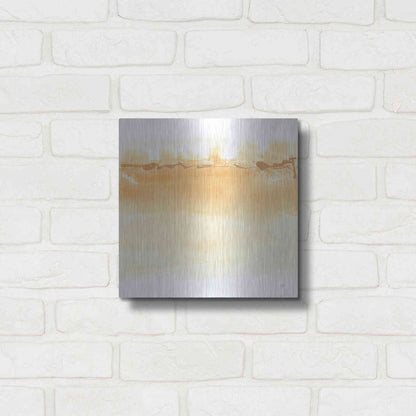 Luxe Metal Art 'Neutral Turmeric II' by Chris Paschke, Metal Wall Art,12x12