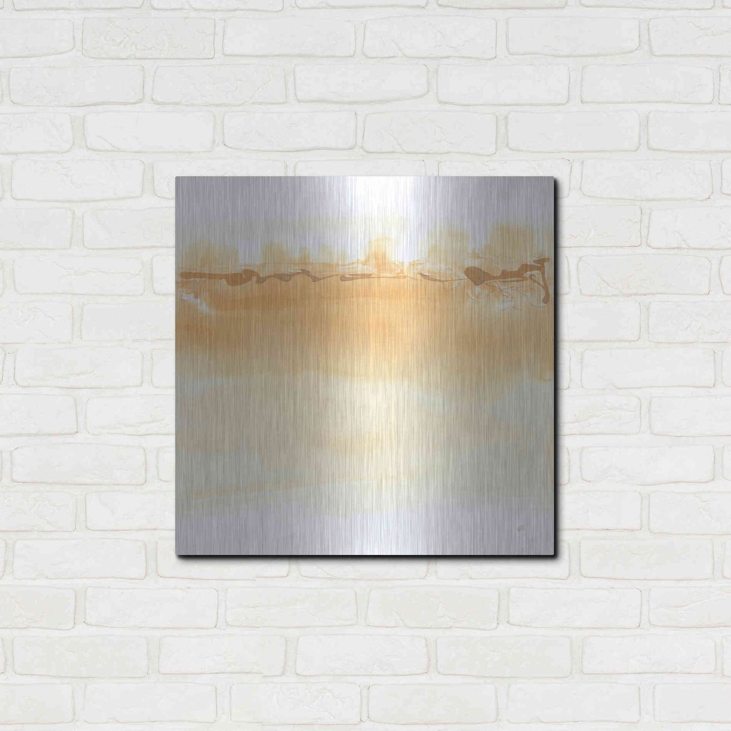 Luxe Metal Art 'Neutral Turmeric II' by Chris Paschke, Metal Wall Art,24x24