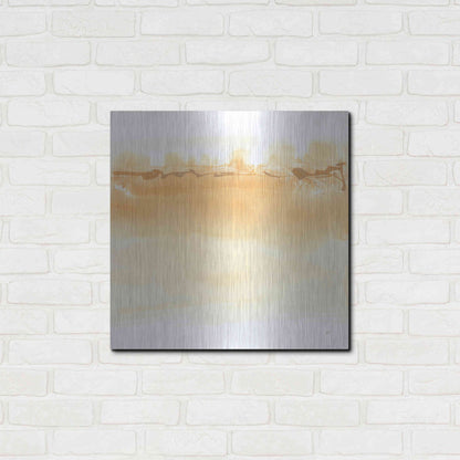 Luxe Metal Art 'Neutral Turmeric II' by Chris Paschke, Metal Wall Art,24x24