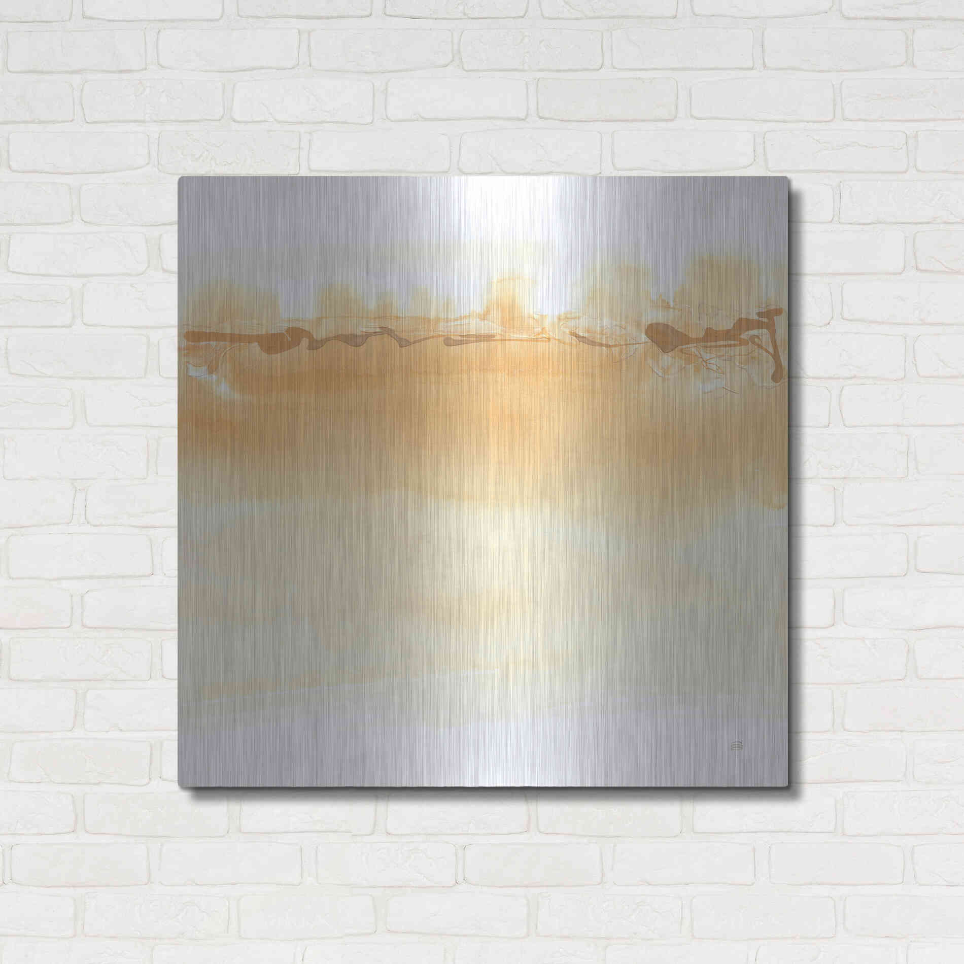 Luxe Metal Art 'Neutral Turmeric II' by Chris Paschke, Metal Wall Art,36x36