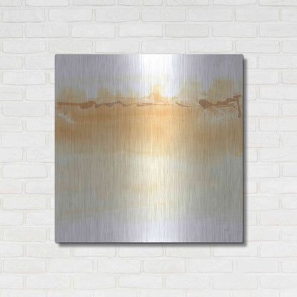 Luxe Metal Art 'Neutral Turmeric II' by Chris Paschke, Metal Wall Art,36x36