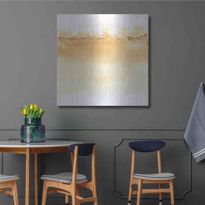 Luxe Metal Art 'Neutral Turmeric II' by Chris Paschke, Metal Wall Art,36x36