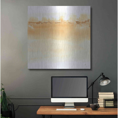 Luxe Metal Art 'Neutral Turmeric II' by Chris Paschke, Metal Wall Art,36x36