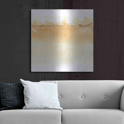 Luxe Metal Art 'Neutral Turmeric II' by Chris Paschke, Metal Wall Art,36x36
