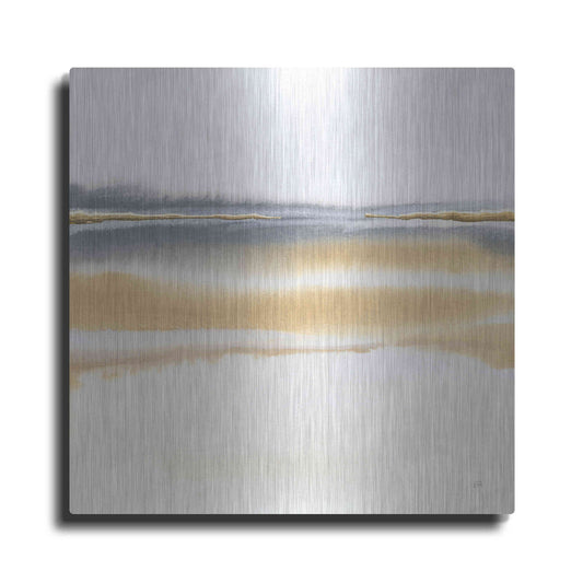 Luxe Metal Art 'Beige and Gold II' by Chris Paschke, Metal Wall Art