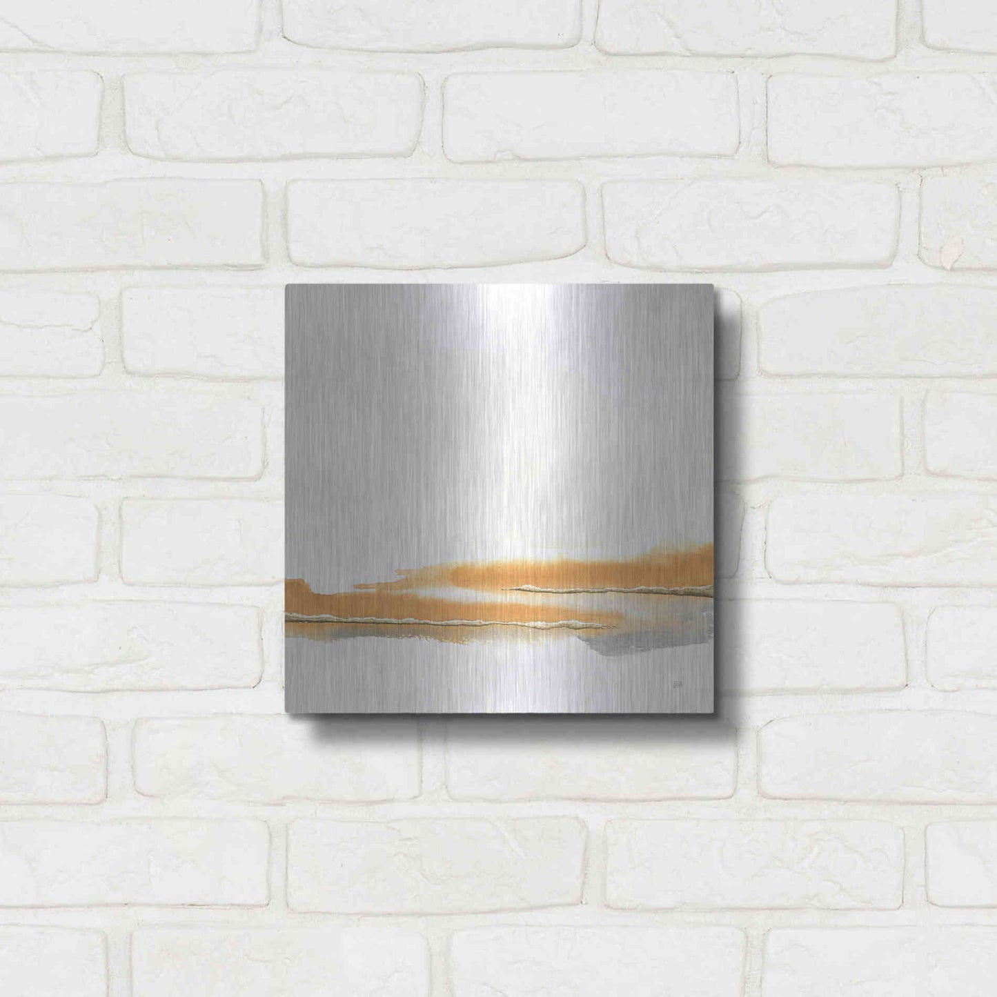 Luxe Metal Art 'Turmeric and Gold II' by Chris Paschke, Metal Wall Art,12x12