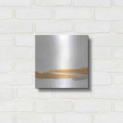 Luxe Metal Art 'Turmeric and Gold II' by Chris Paschke, Metal Wall Art,12x12