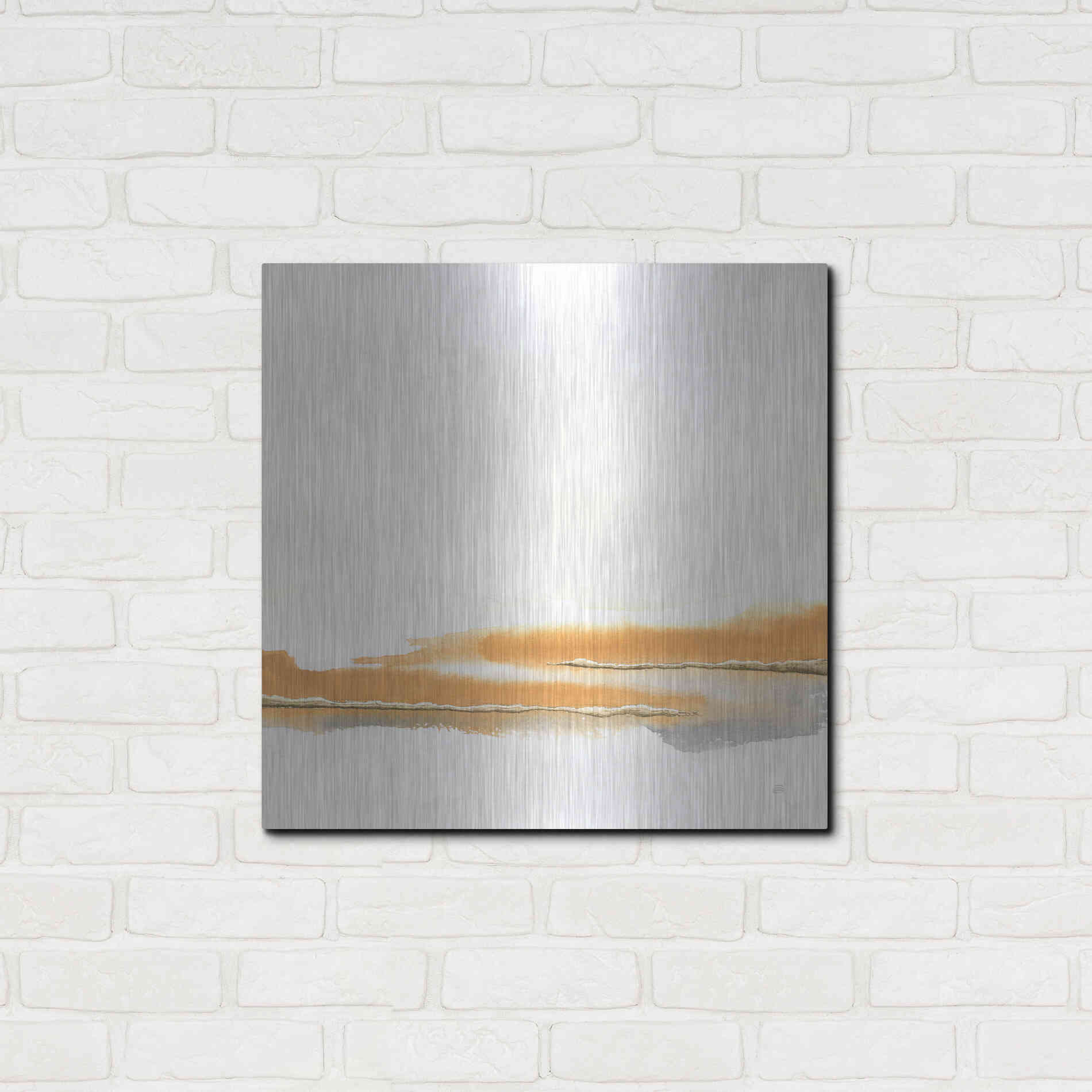 Luxe Metal Art 'Turmeric and Gold II' by Chris Paschke, Metal Wall Art,24x24