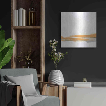 Luxe Metal Art 'Turmeric and Gold II' by Chris Paschke, Metal Wall Art,24x24