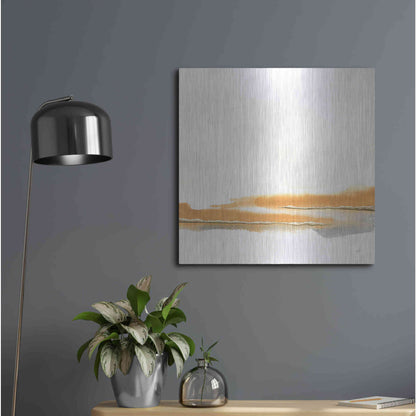 Luxe Metal Art 'Turmeric and Gold II' by Chris Paschke, Metal Wall Art,24x24