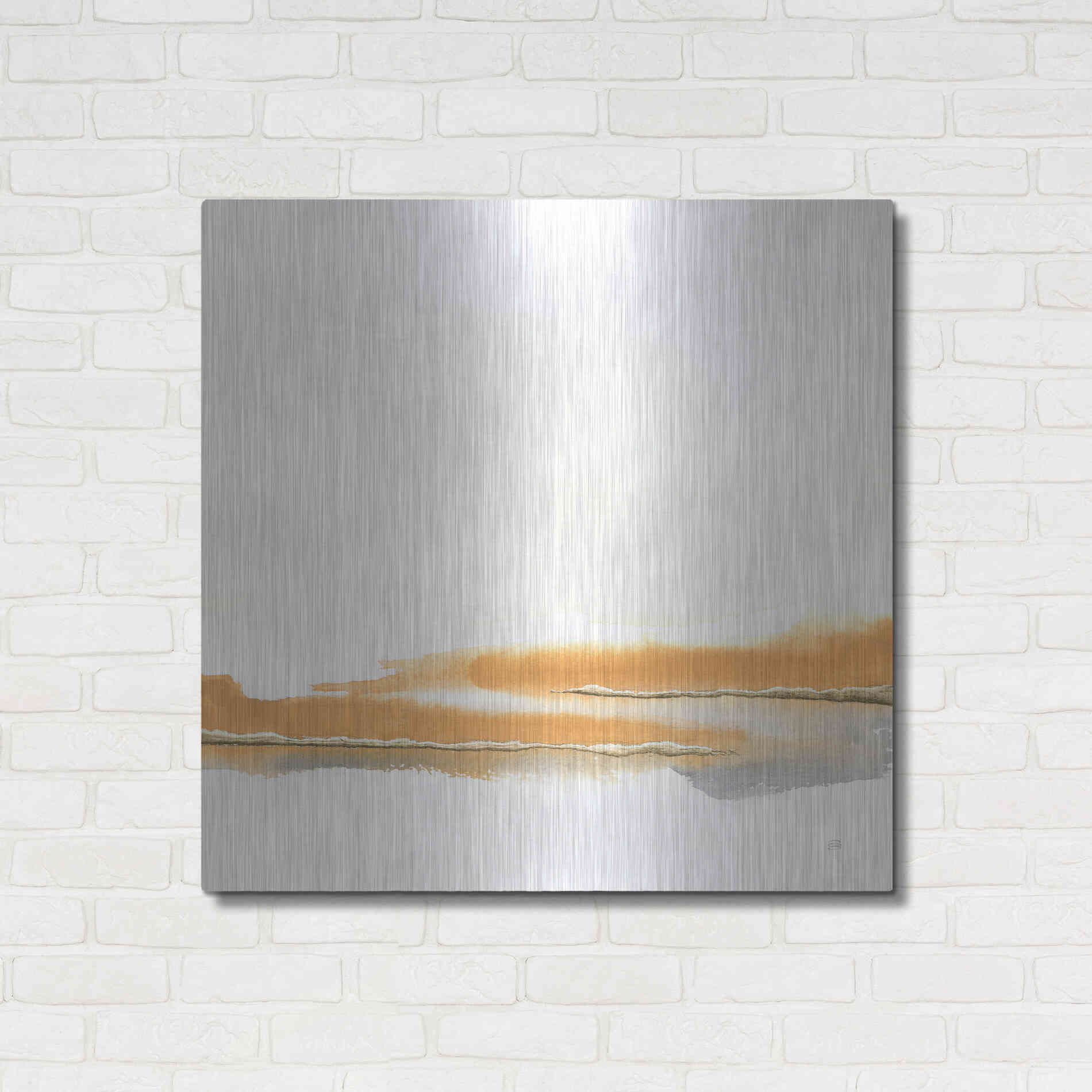 Luxe Metal Art 'Turmeric and Gold II' by Chris Paschke, Metal Wall Art,36x36