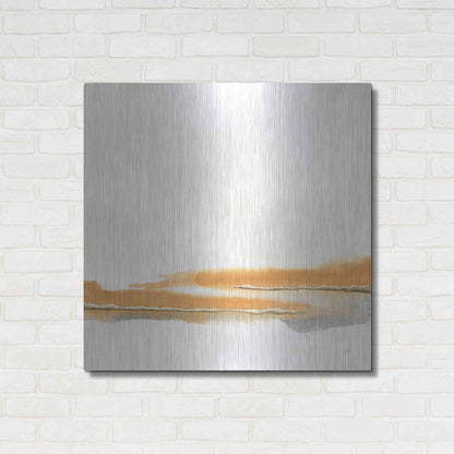 Luxe Metal Art 'Turmeric and Gold II' by Chris Paschke, Metal Wall Art,36x36