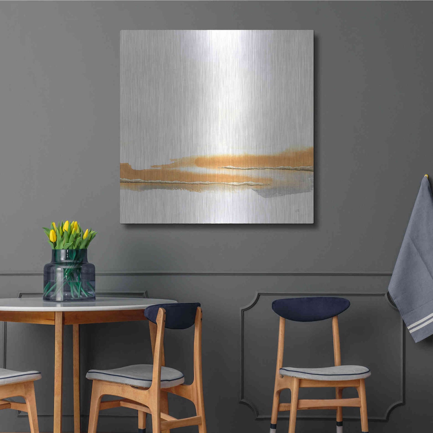 Luxe Metal Art 'Turmeric and Gold II' by Chris Paschke, Metal Wall Art,36x36