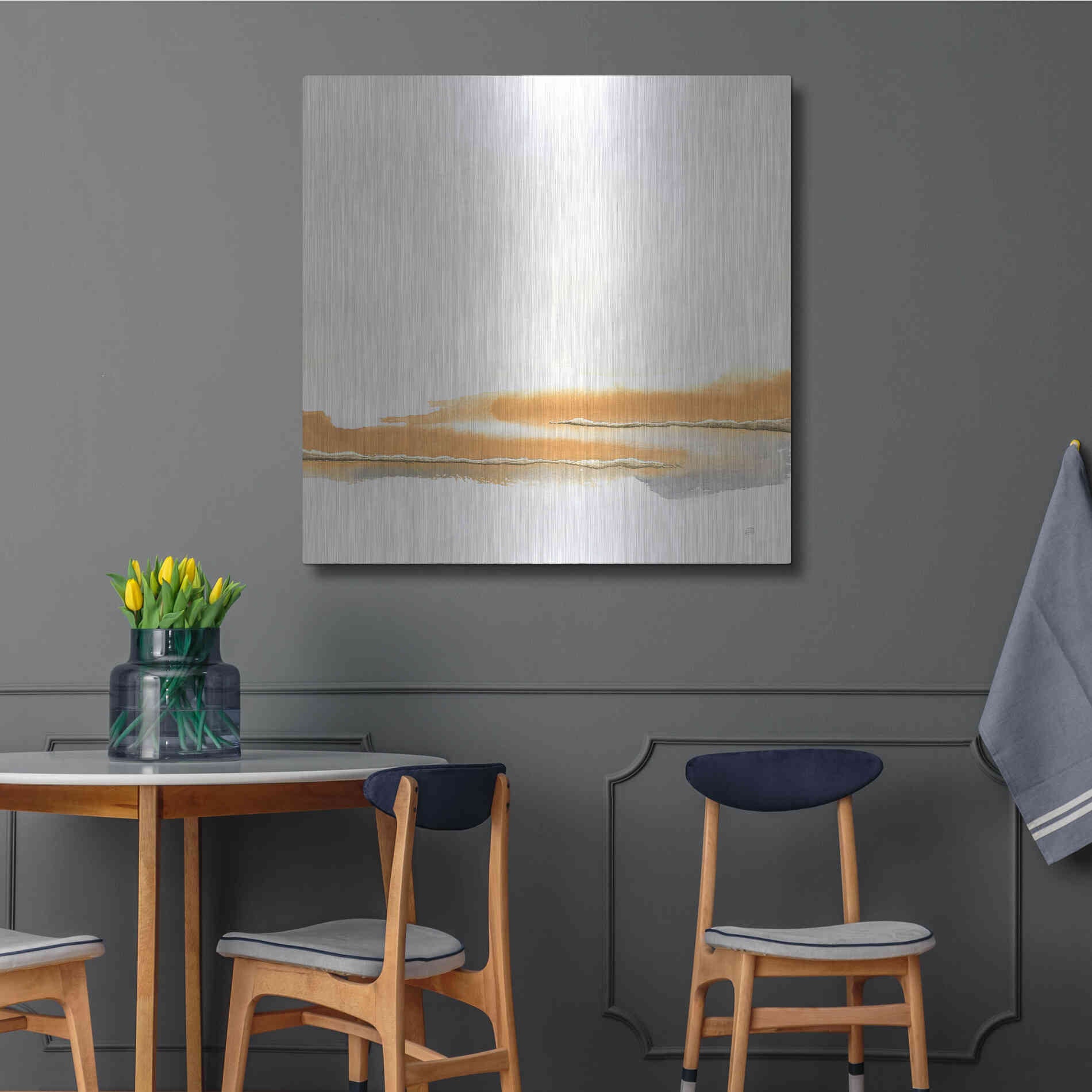 Luxe Metal Art 'Turmeric and Gold II' by Chris Paschke, Metal Wall Art,36x36