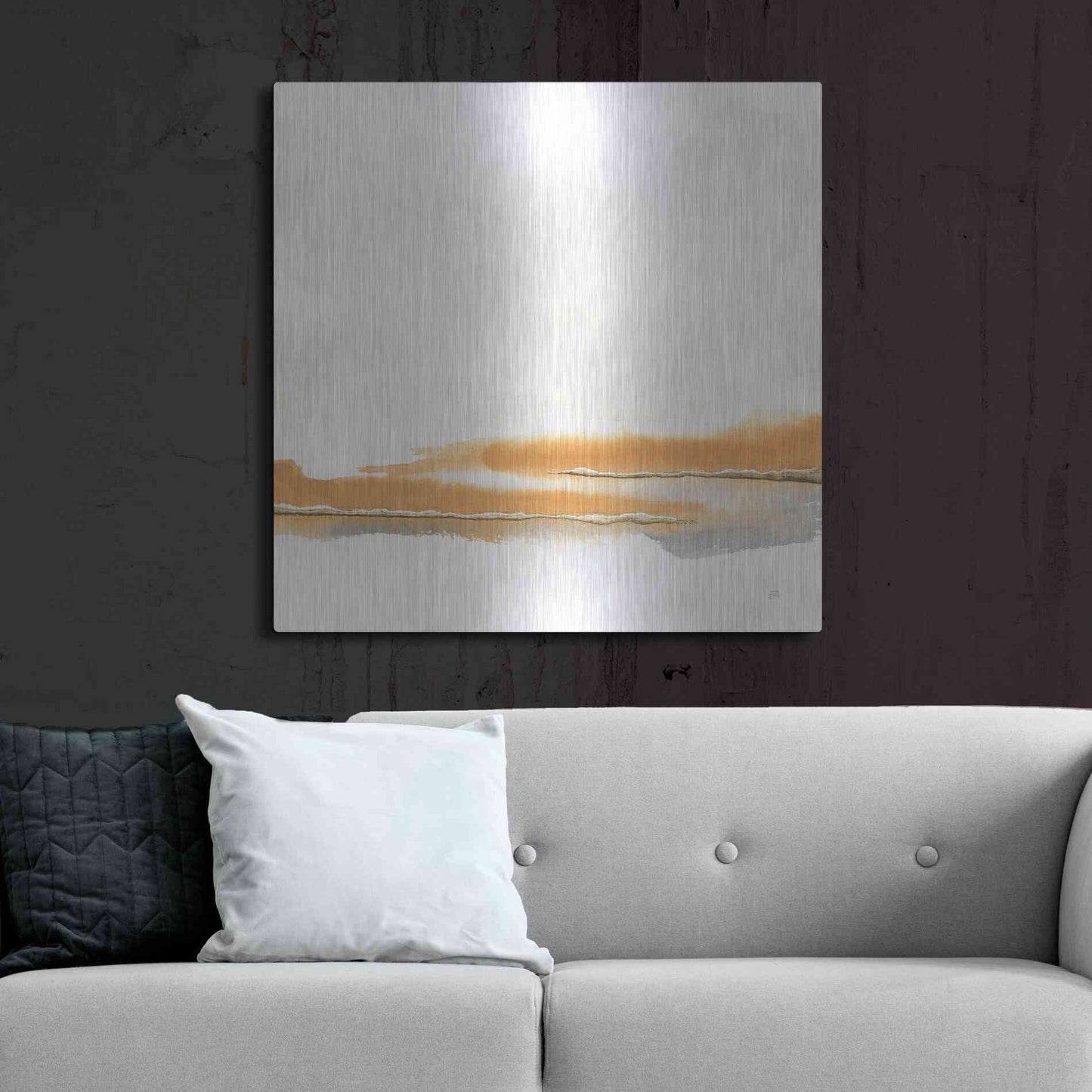 Luxe Metal Art 'Turmeric and Gold II' by Chris Paschke, Metal Wall Art,36x36