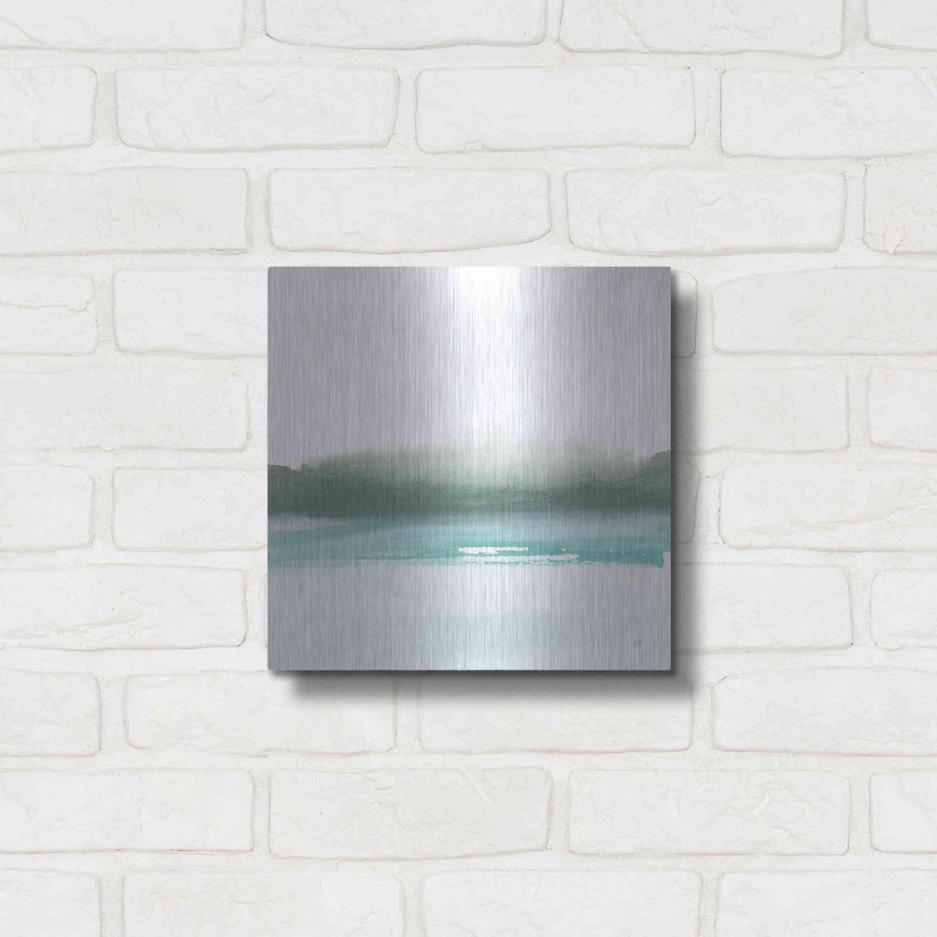 Luxe Metal Art 'Empowering Mint I' by Chris Paschke, Metal Wall Art,12x12