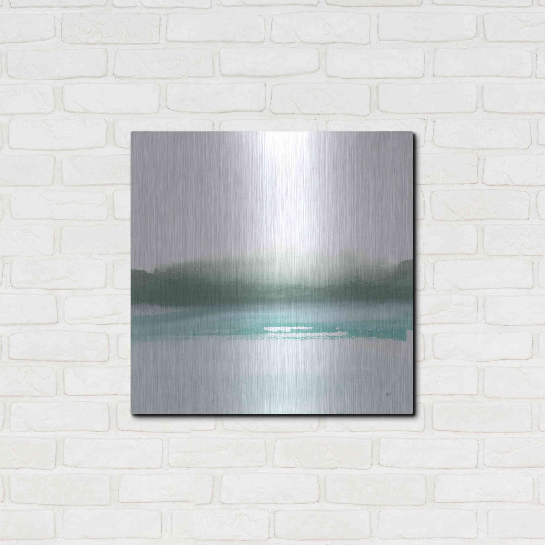 Luxe Metal Art 'Empowering Mint I' by Chris Paschke, Metal Wall Art,24x24