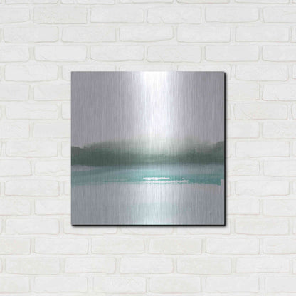 Luxe Metal Art 'Empowering Mint I' by Chris Paschke, Metal Wall Art,24x24