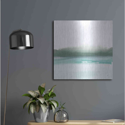 Luxe Metal Art 'Empowering Mint I' by Chris Paschke, Metal Wall Art,24x24