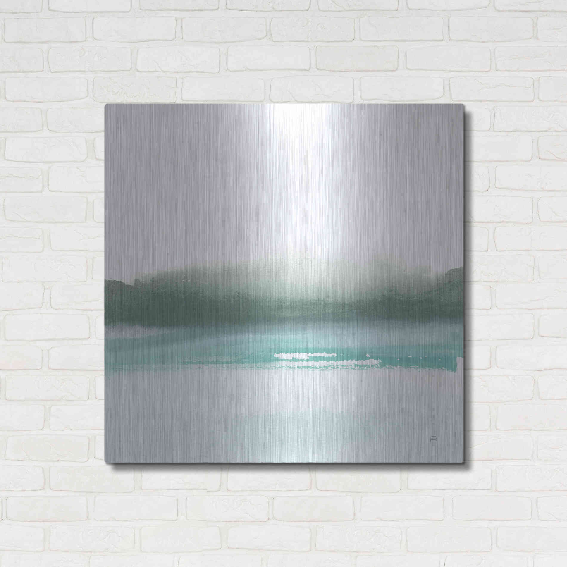 Luxe Metal Art 'Empowering Mint I' by Chris Paschke, Metal Wall Art,36x36