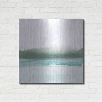 Luxe Metal Art 'Empowering Mint I' by Chris Paschke, Metal Wall Art,36x36