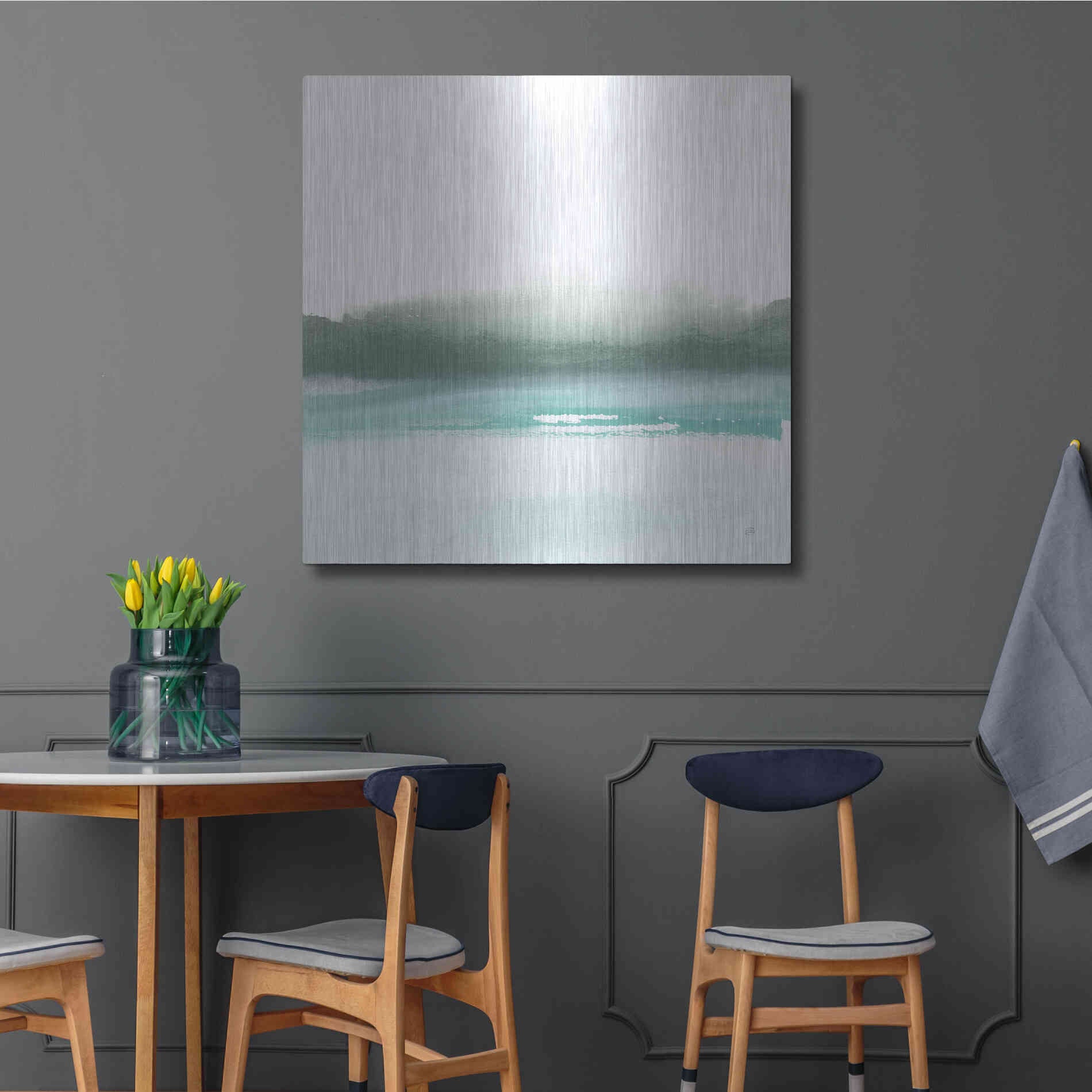 Luxe Metal Art 'Empowering Mint I' by Chris Paschke, Metal Wall Art,36x36