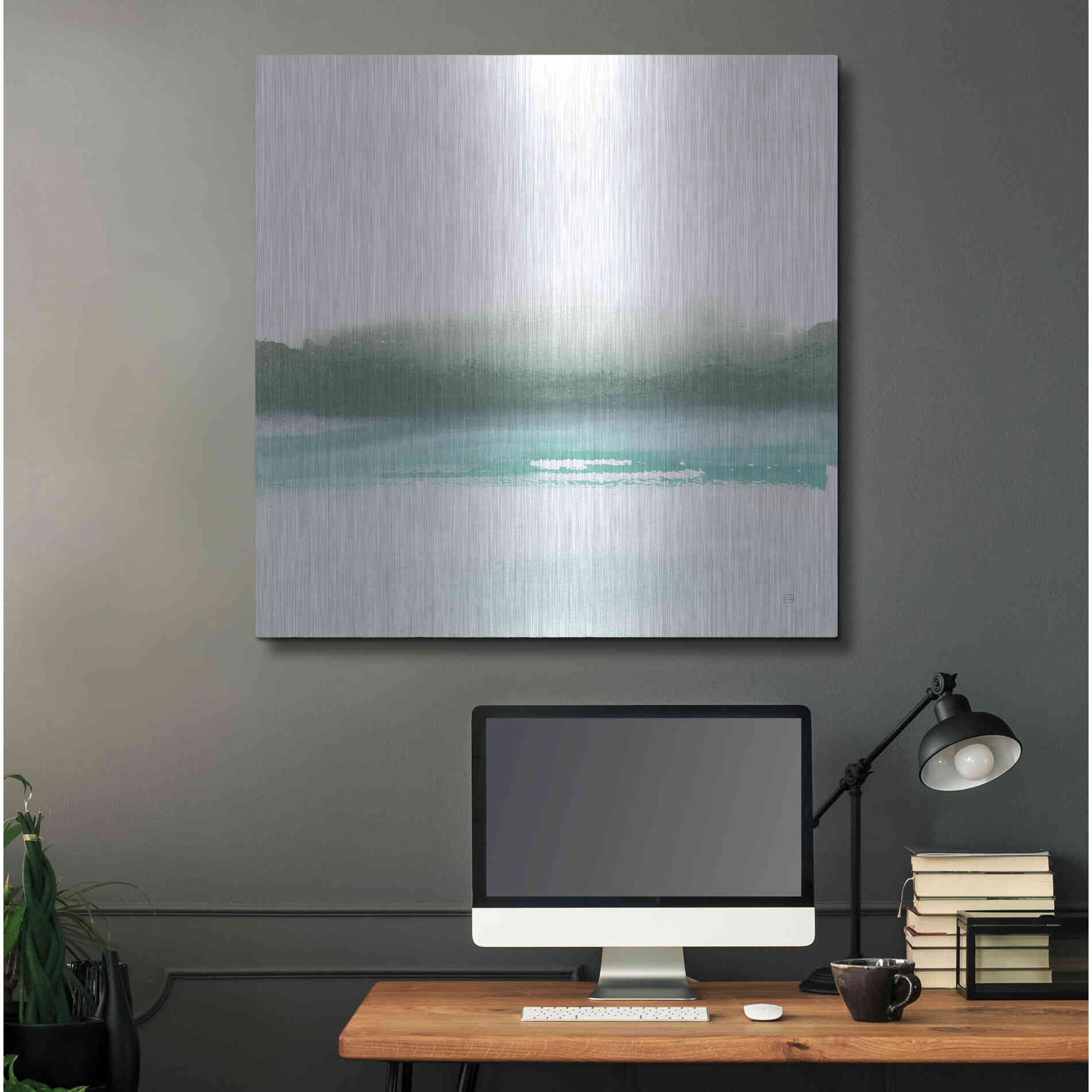 Luxe Metal Art 'Empowering Mint I' by Chris Paschke, Metal Wall Art,36x36