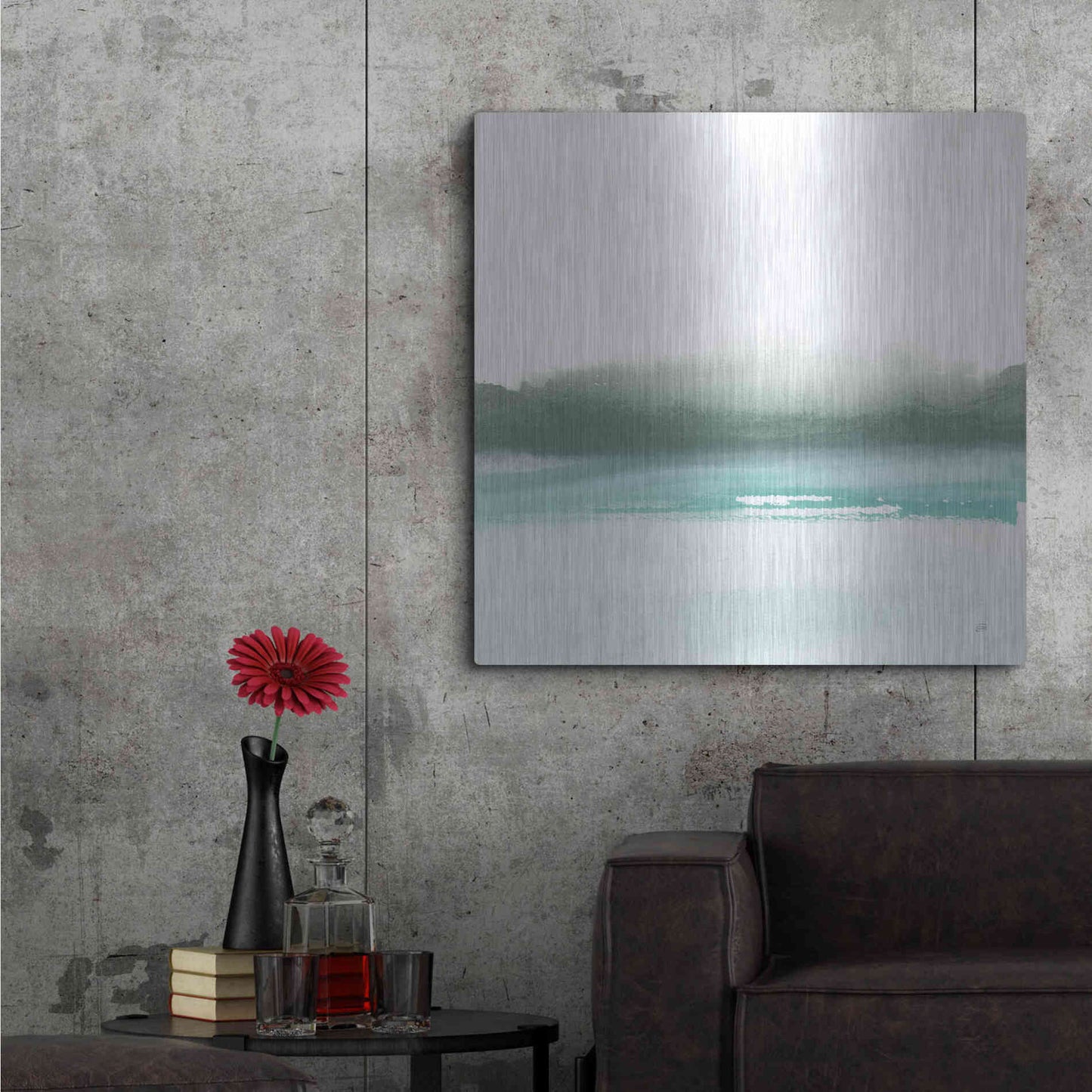 Luxe Metal Art 'Empowering Mint I' by Chris Paschke, Metal Wall Art,36x36