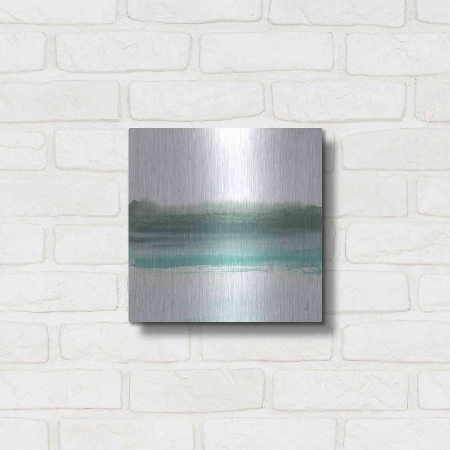 Luxe Metal Art 'Empowering Mint II' by Chris Paschke, Metal Wall Art,12x12