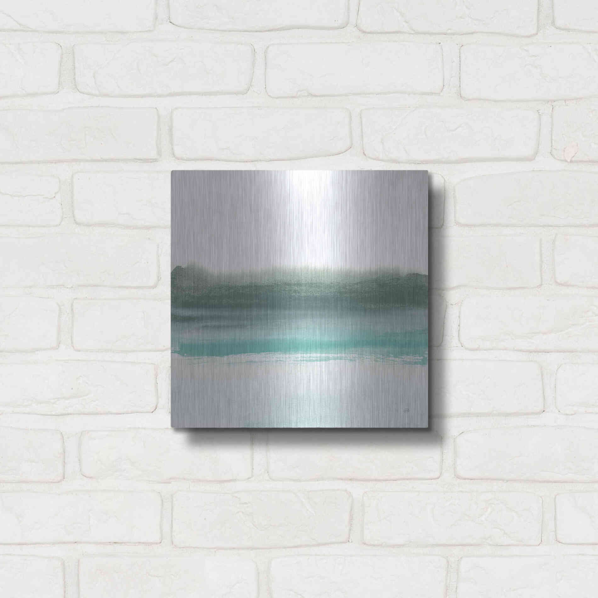 Luxe Metal Art 'Empowering Mint II' by Chris Paschke, Metal Wall Art,12x12