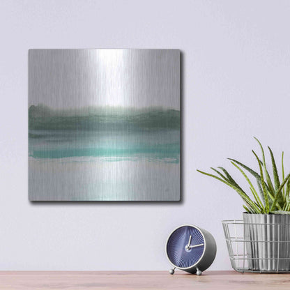 Luxe Metal Art 'Empowering Mint II' by Chris Paschke, Metal Wall Art,12x12