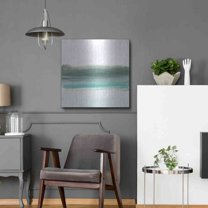 Luxe Metal Art 'Empowering Mint II' by Chris Paschke, Metal Wall Art,24x24