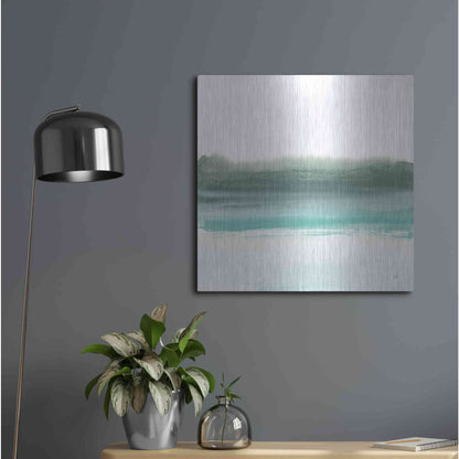 Luxe Metal Art 'Empowering Mint II' by Chris Paschke, Metal Wall Art,24x24