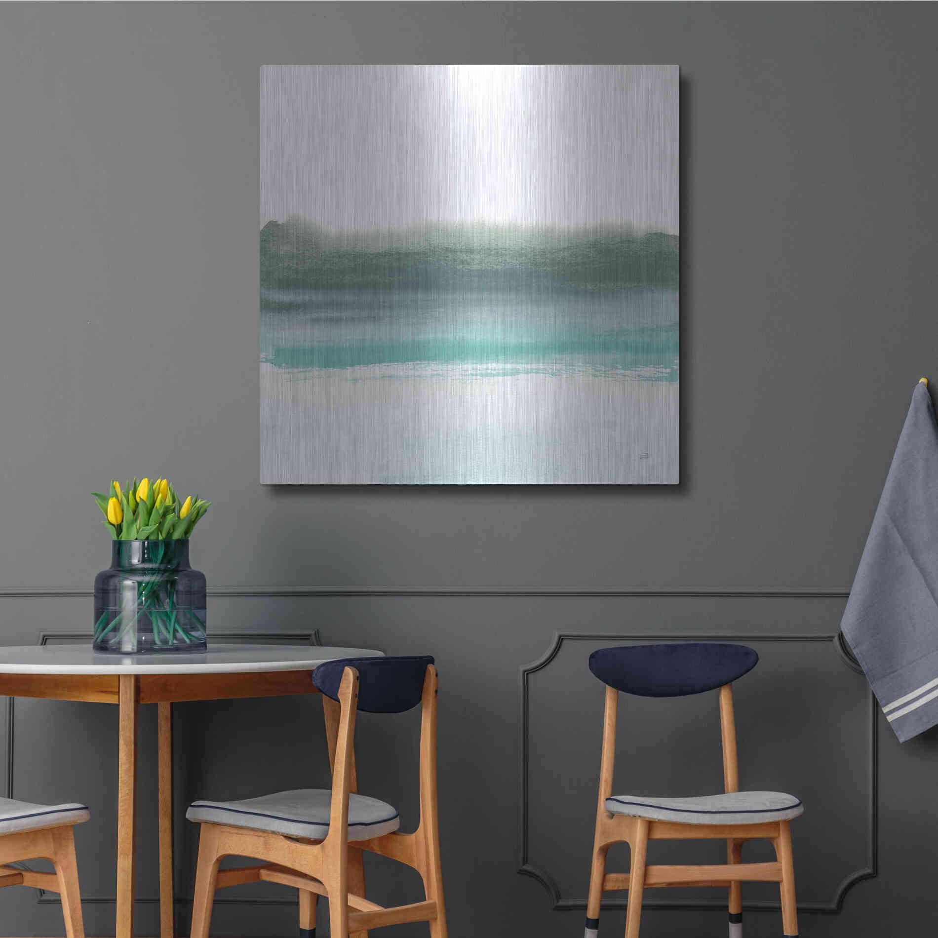 Luxe Metal Art 'Empowering Mint II' by Chris Paschke, Metal Wall Art,36x36