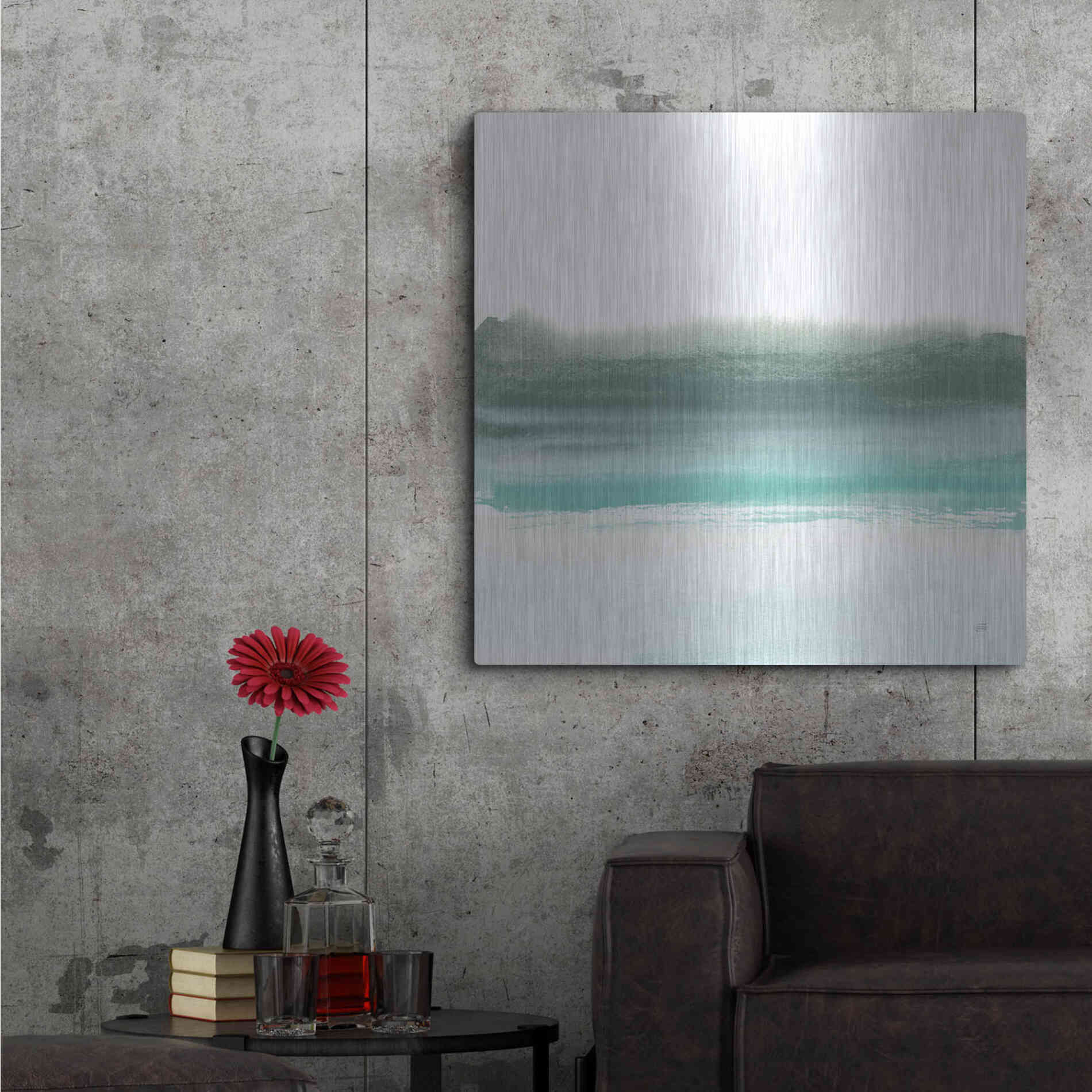 Luxe Metal Art 'Empowering Mint II' by Chris Paschke, Metal Wall Art,36x36