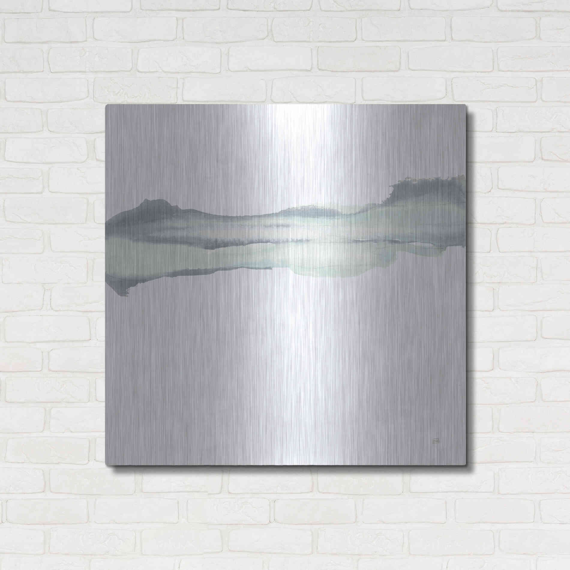 Luxe Metal Art 'Mint Slate II' by Chris Paschke, Metal Wall Art,36x36