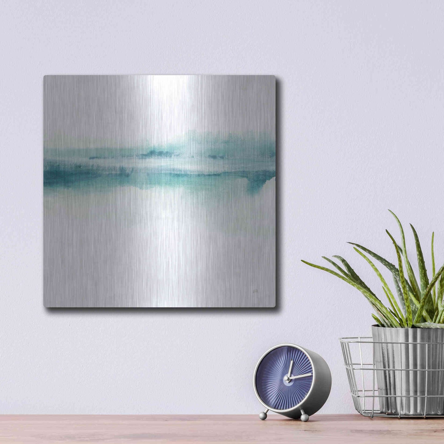 Luxe Metal Art 'Tint Mint I' by Chris Paschke, Metal Wall Art,12x12