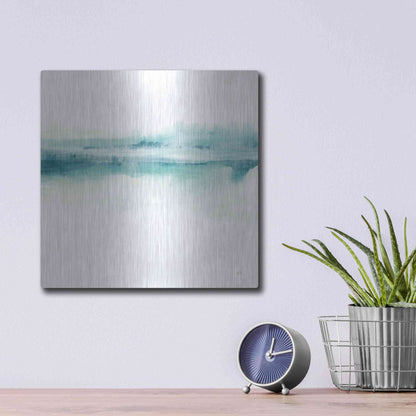 Luxe Metal Art 'Tint Mint I' by Chris Paschke, Metal Wall Art,12x12