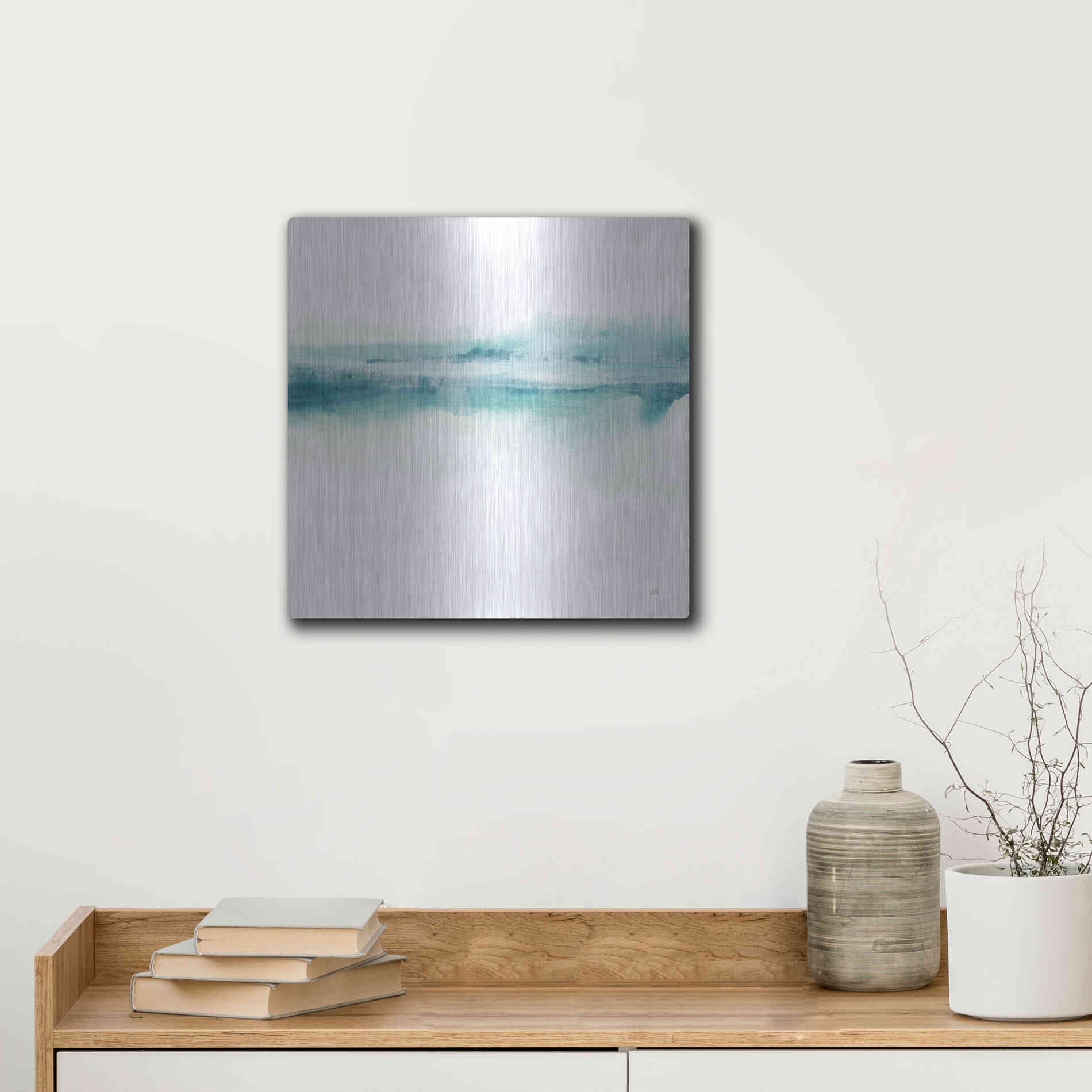 Luxe Metal Art 'Tint Mint I' by Chris Paschke, Metal Wall Art,12x12