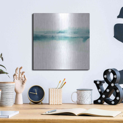 Luxe Metal Art 'Tint Mint I' by Chris Paschke, Metal Wall Art,12x12