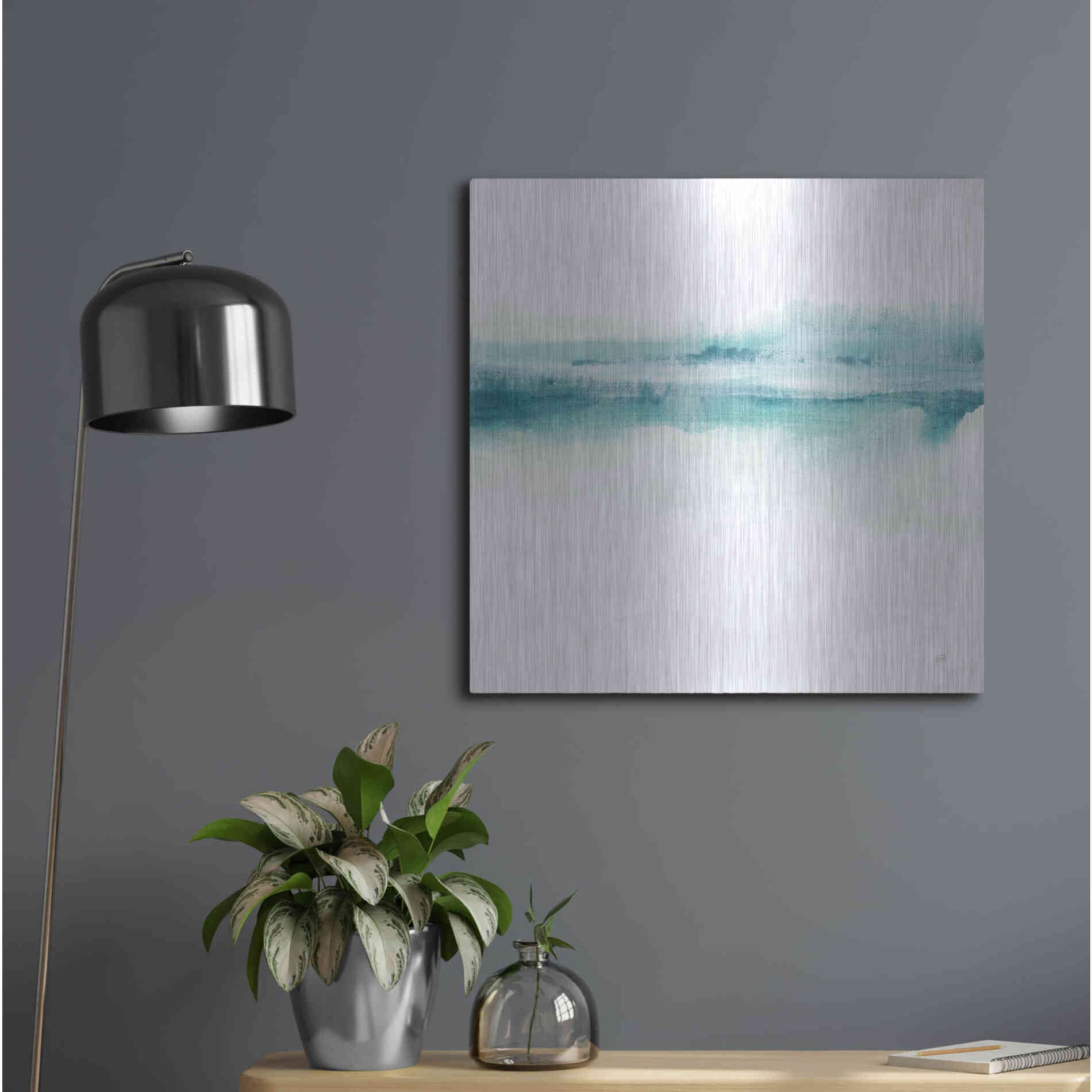 Luxe Metal Art 'Tint Mint I' by Chris Paschke, Metal Wall Art,24x24