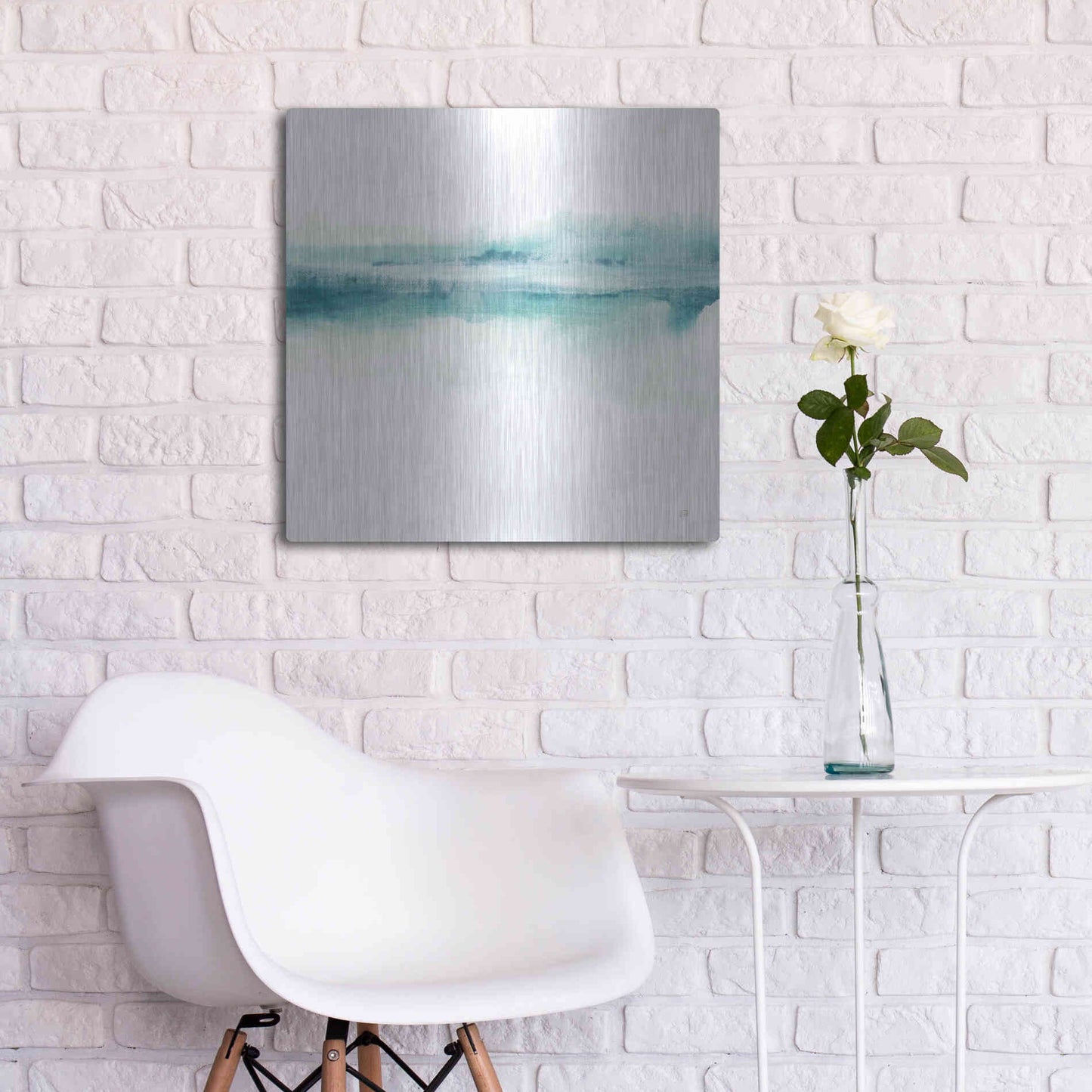 Luxe Metal Art 'Tint Mint I' by Chris Paschke, Metal Wall Art,24x24