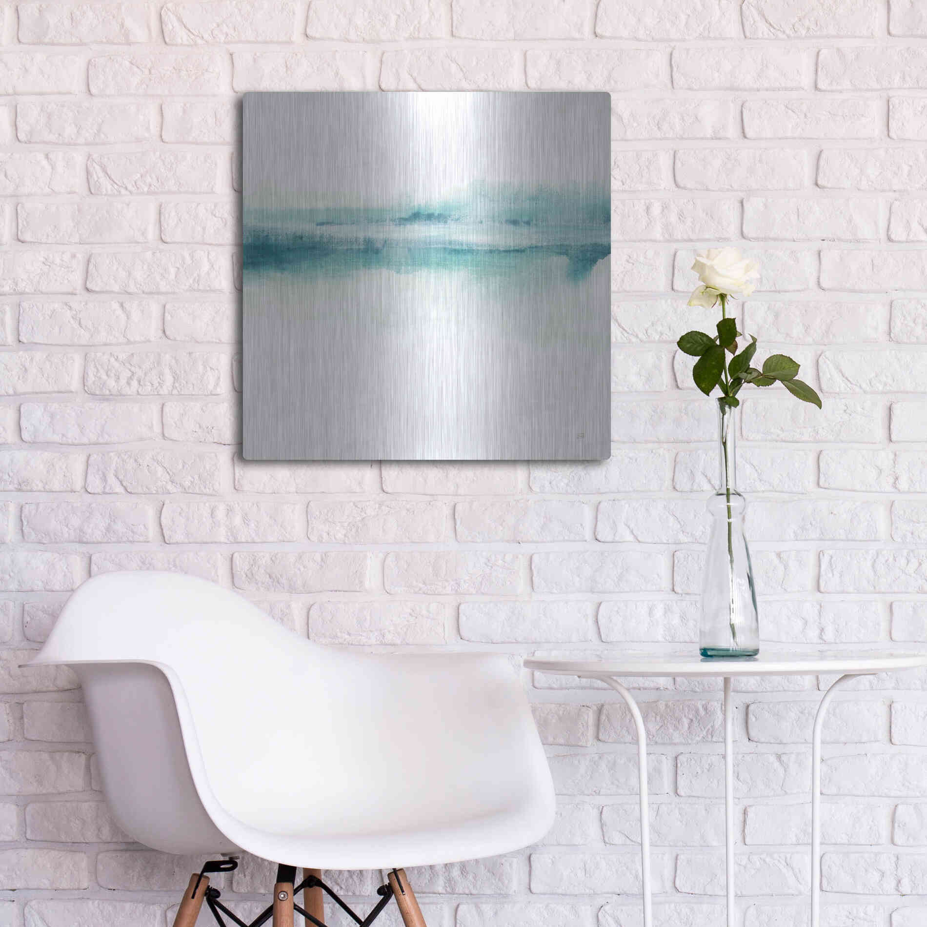 Luxe Metal Art 'Tint Mint I' by Chris Paschke, Metal Wall Art,24x24