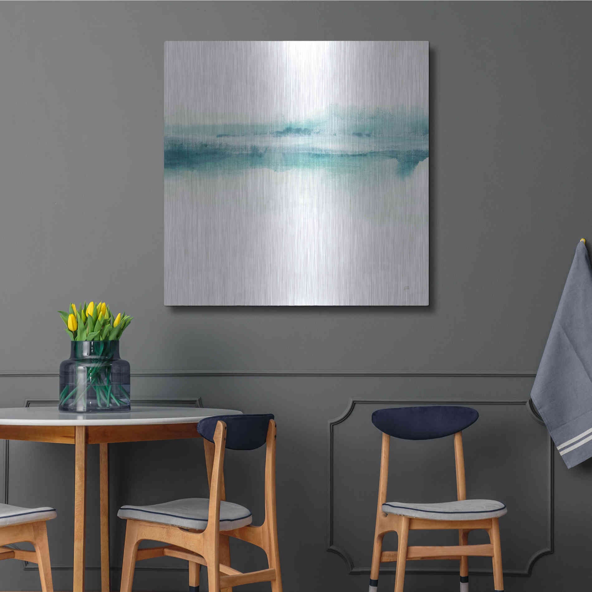 Luxe Metal Art 'Tint Mint I' by Chris Paschke, Metal Wall Art,36x36