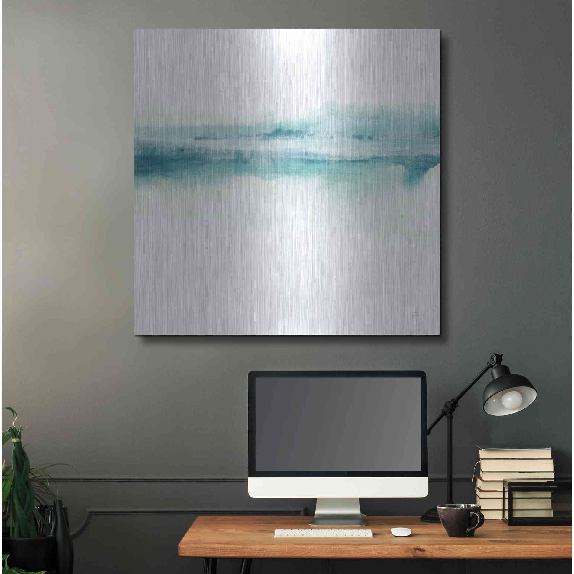 Luxe Metal Art 'Tint Mint I' by Chris Paschke, Metal Wall Art,36x36