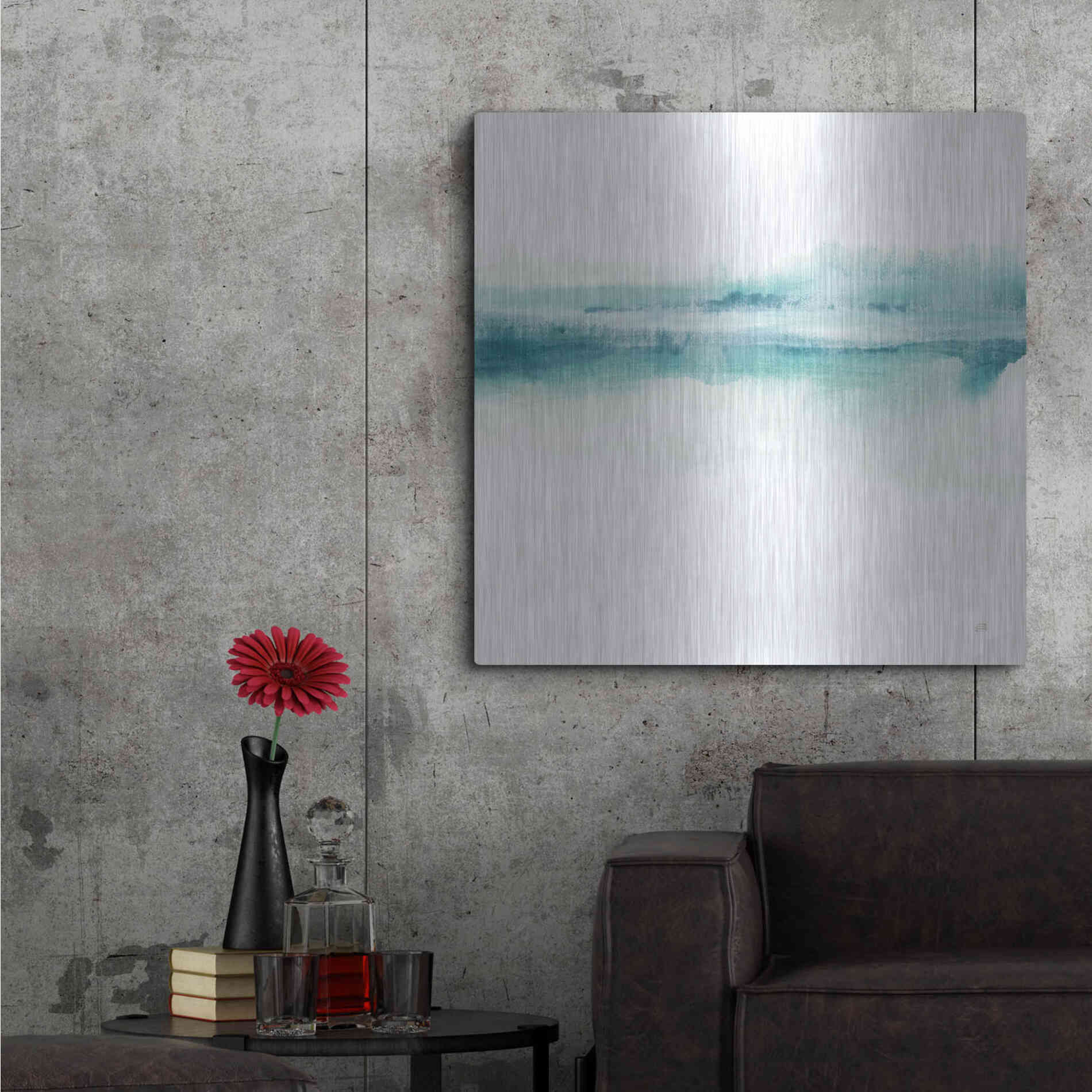 Luxe Metal Art 'Tint Mint I' by Chris Paschke, Metal Wall Art,36x36