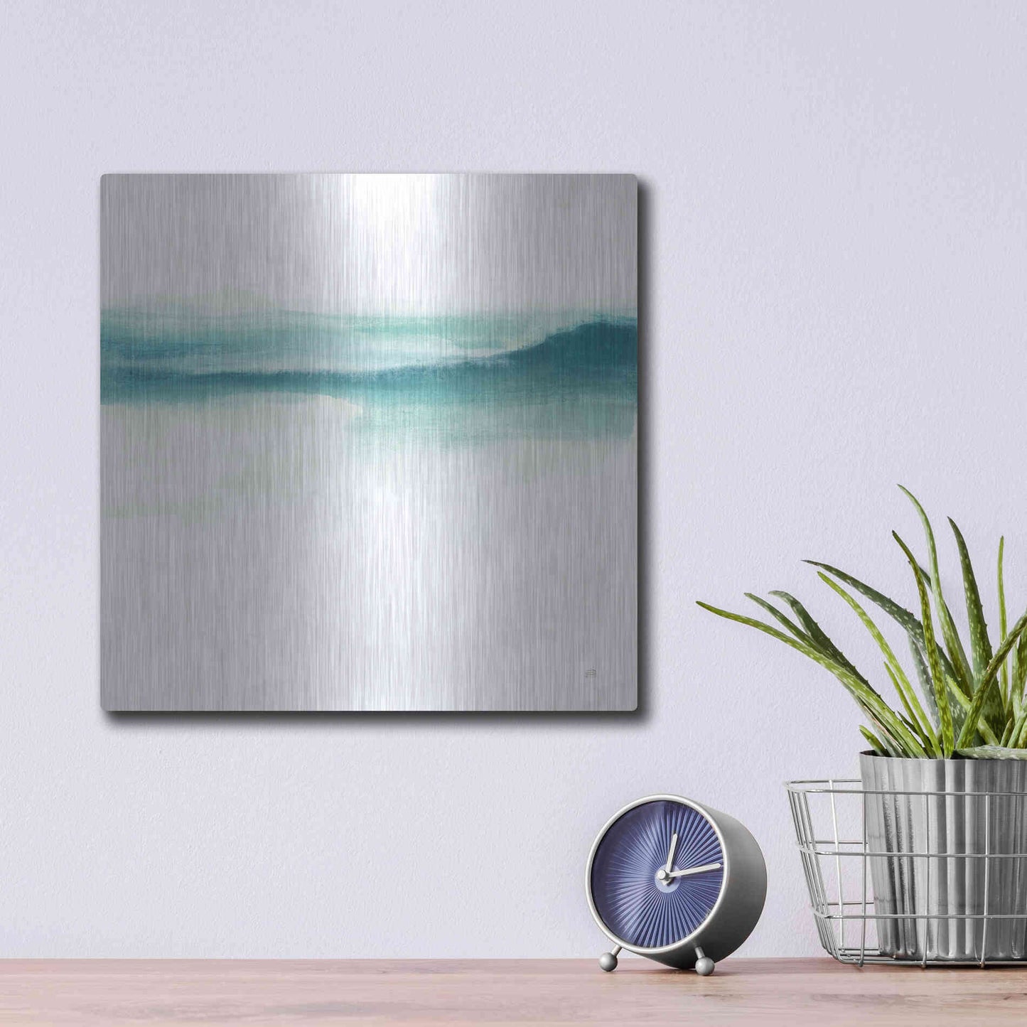 Luxe Metal Art 'Tint Mint II' by Chris Paschke, Metal Wall Art,12x12