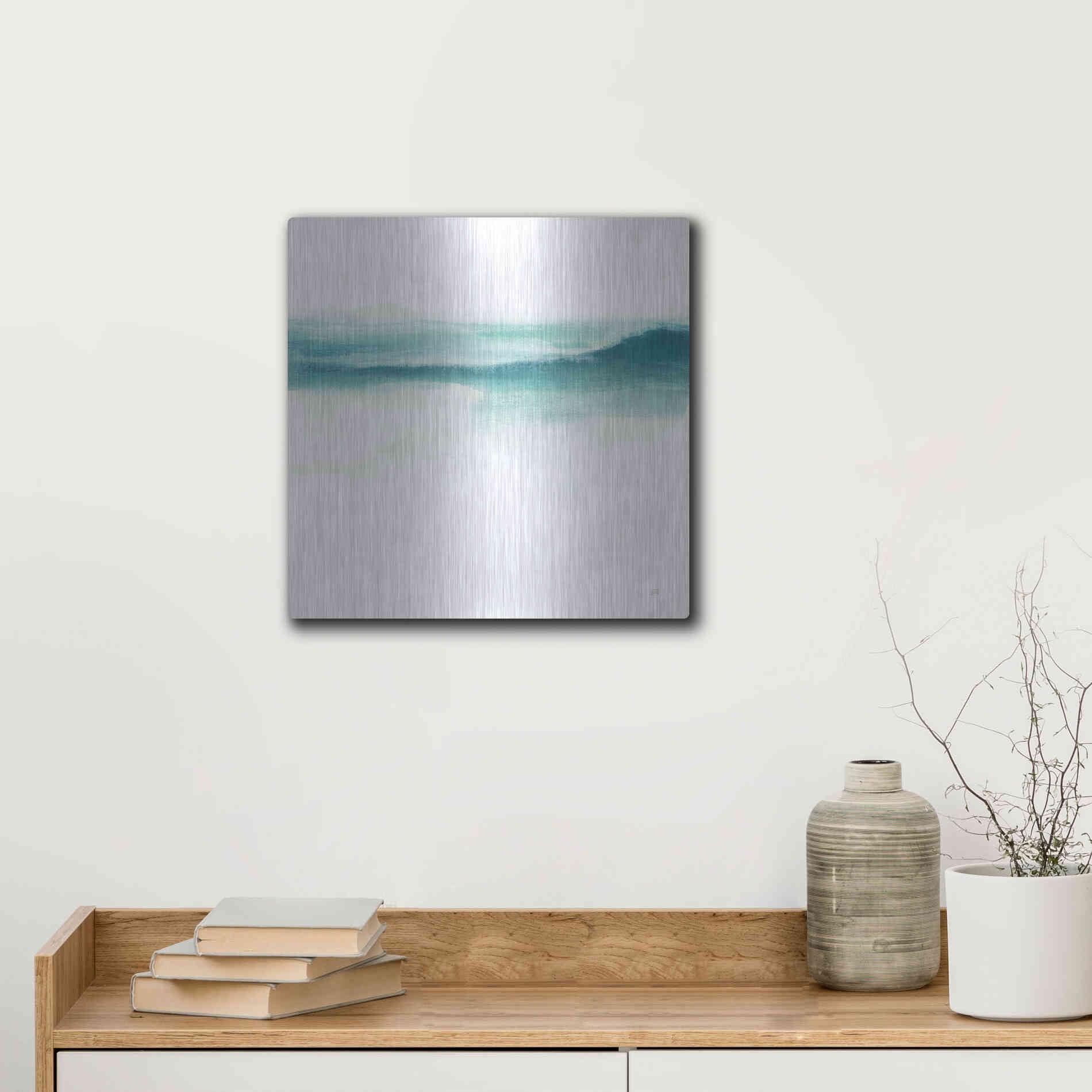 Luxe Metal Art 'Tint Mint II' by Chris Paschke, Metal Wall Art,12x12