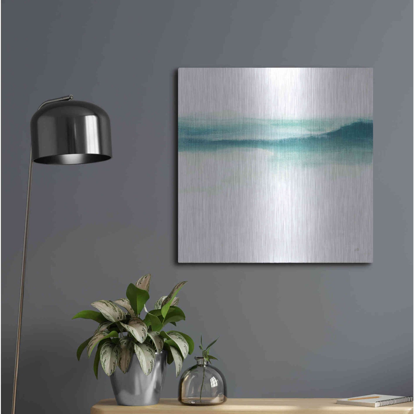 Luxe Metal Art 'Tint Mint II' by Chris Paschke, Metal Wall Art,24x24