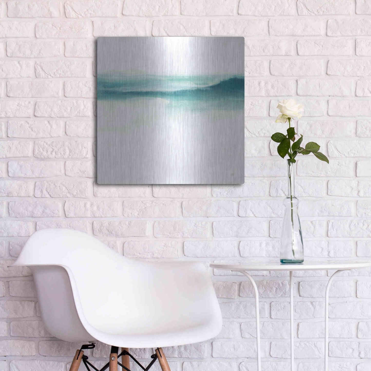 Luxe Metal Art 'Tint Mint II' by Chris Paschke, Metal Wall Art,24x24